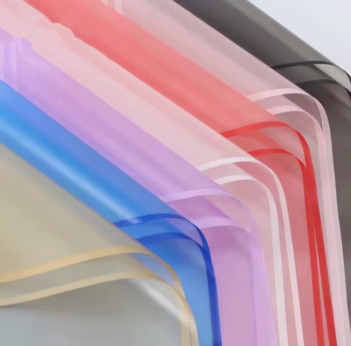 Papel coreano semitransparete borde color