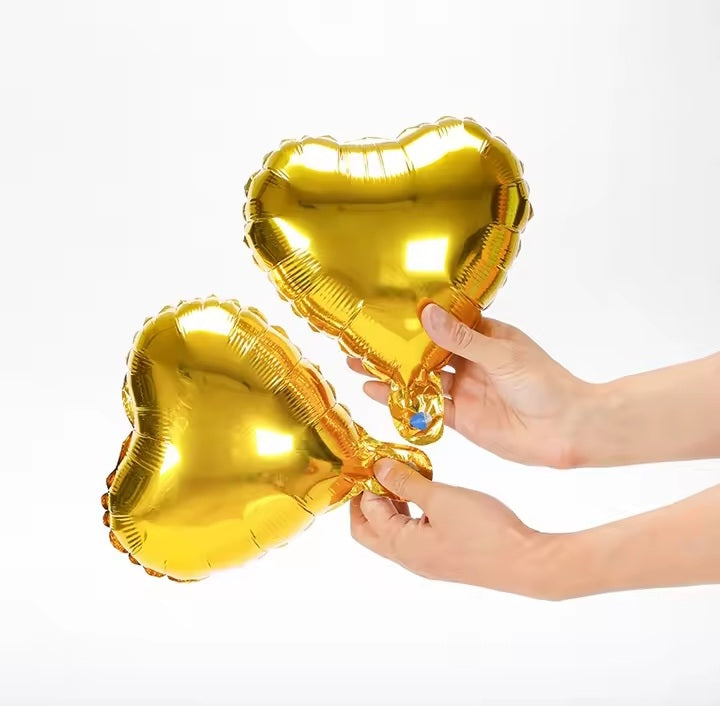 Globos corazon y estrella 25 cm