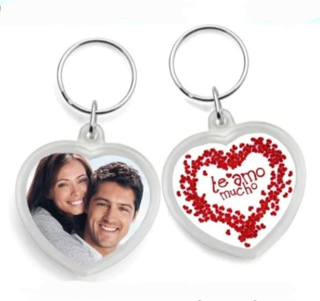 Llavero porta foto corazon