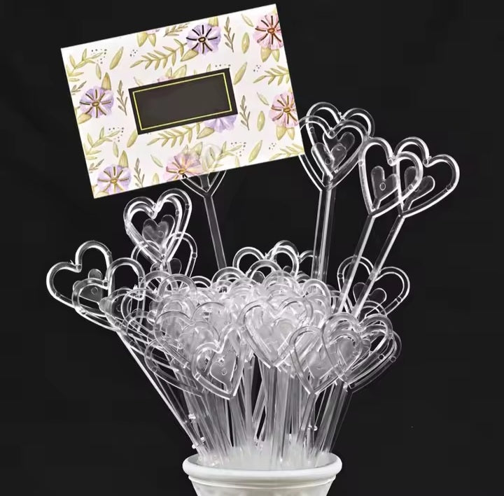 Tridente para tarjeta plastico corazon