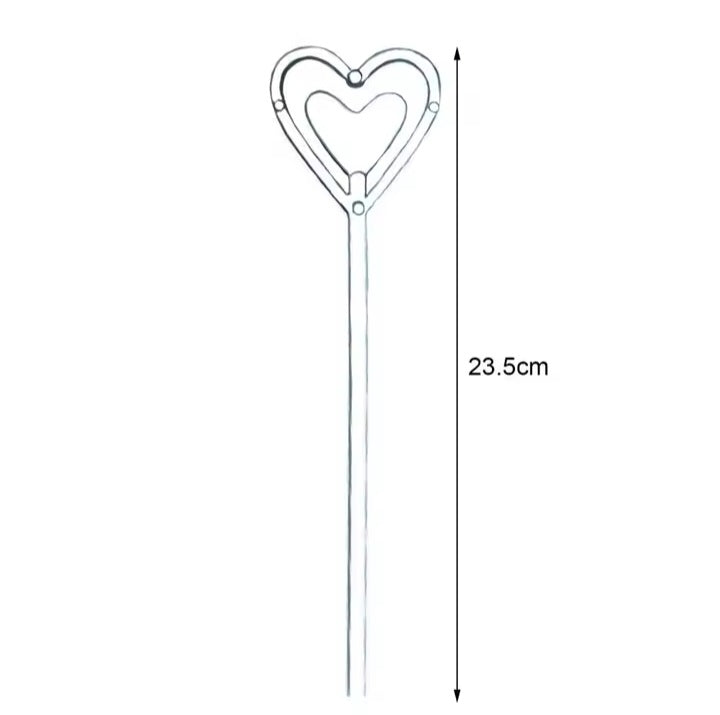 Tridente para tarjeta plastico corazon