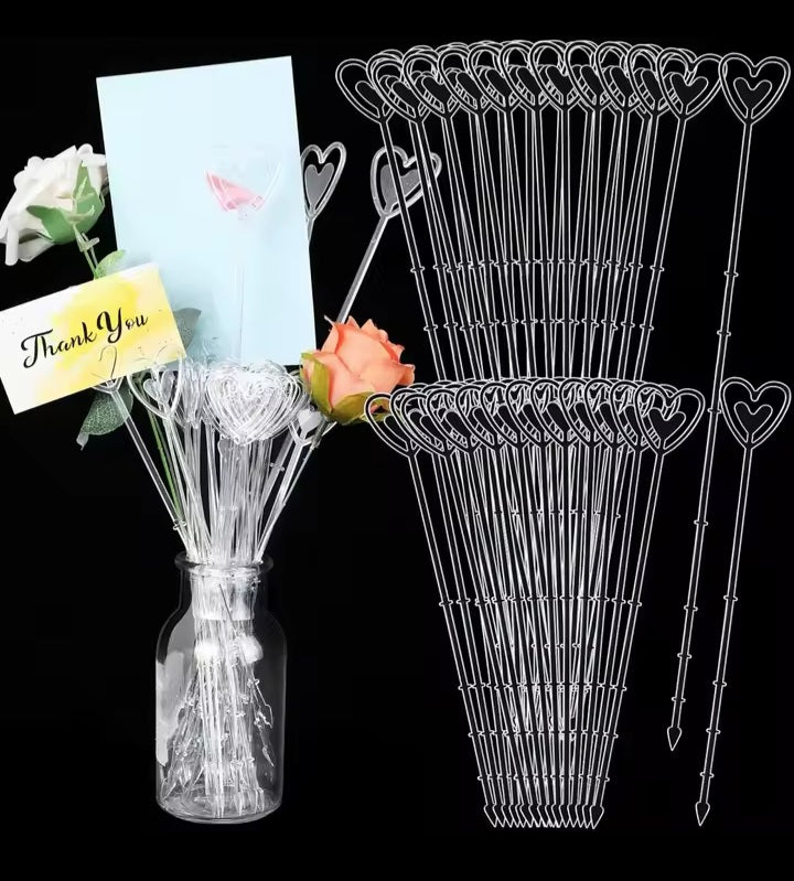 Tridente para tarjeta plastico corazon