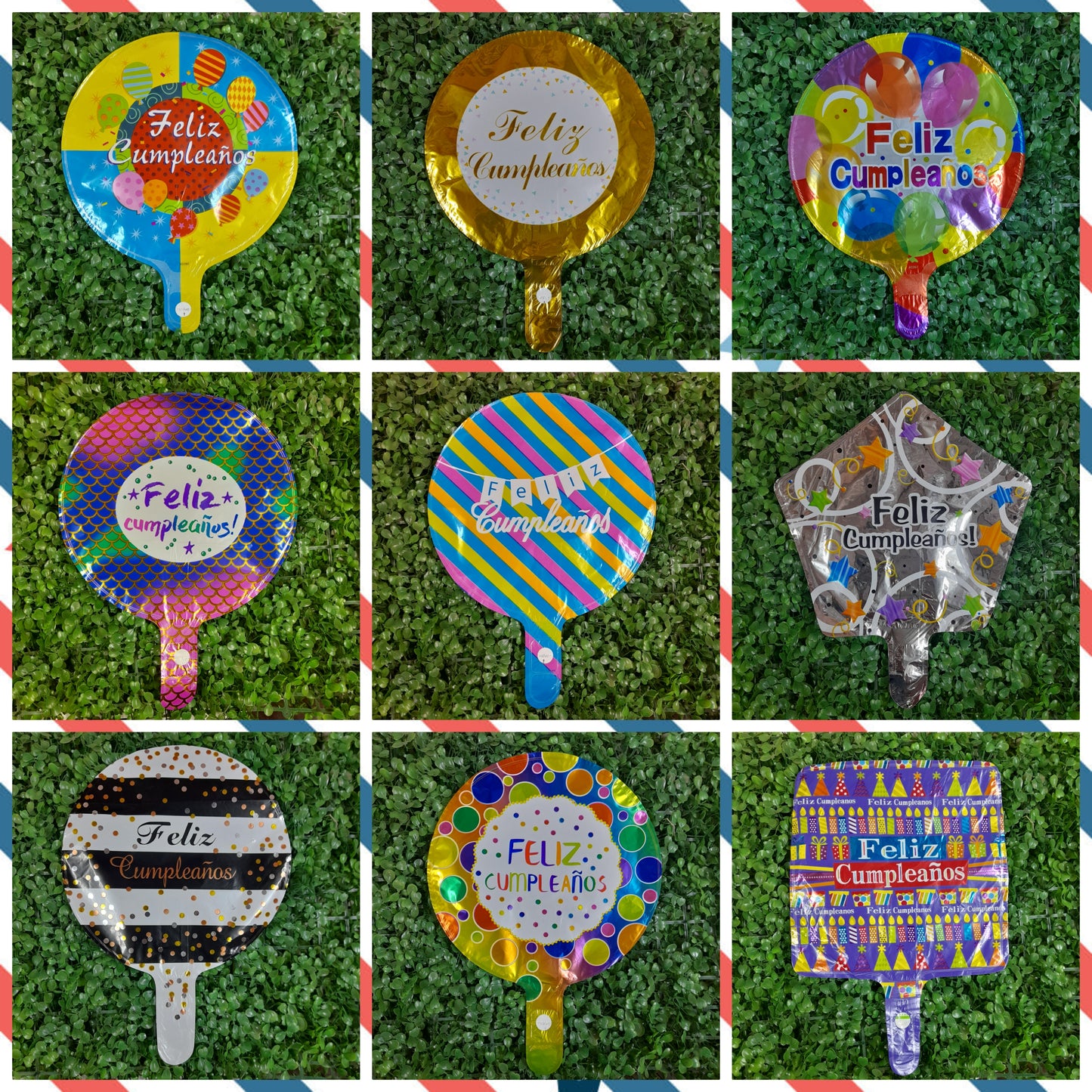 Globos metalicos cumpleaños 25cm