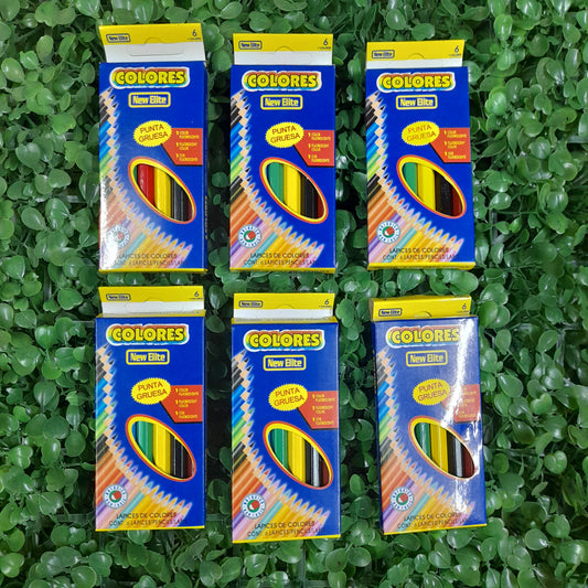 Lapices de colores 6 unidades