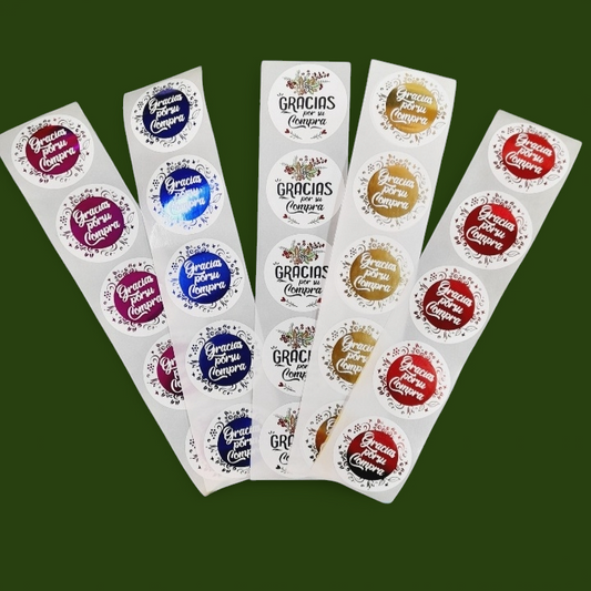Stickers gracias por su compra 3cm